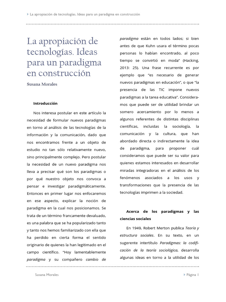 Nuevos Paradigmas en Tecnologías Sociales | PDF | Paradigma | Sociología