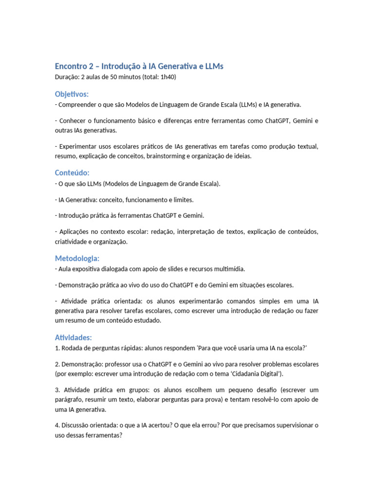 Introdução à IA Generativa e LLMs | PDF