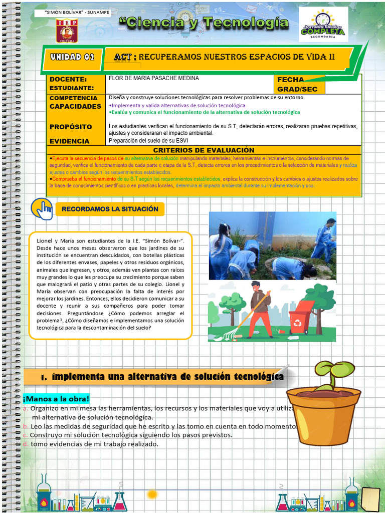 Construcción de una ESVI en el colegio | PDF