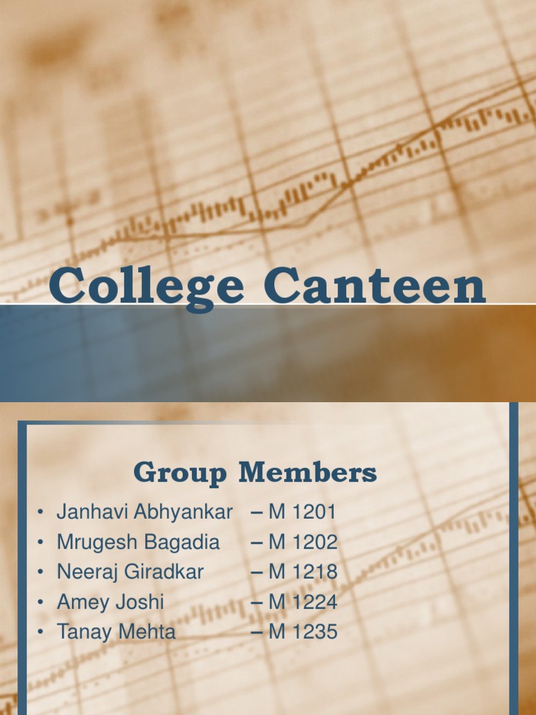 College Canteen Project Management Business