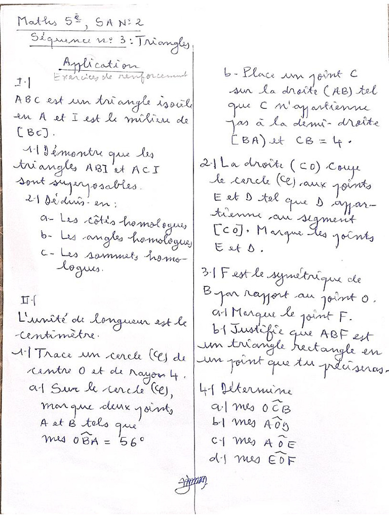 Exo Renforcement Maths 5è SA2 | PDF