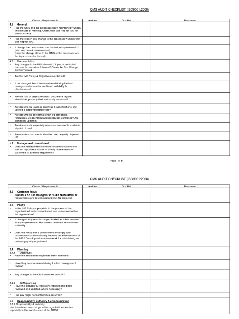 QMS IQA | Audit | Iso 9000