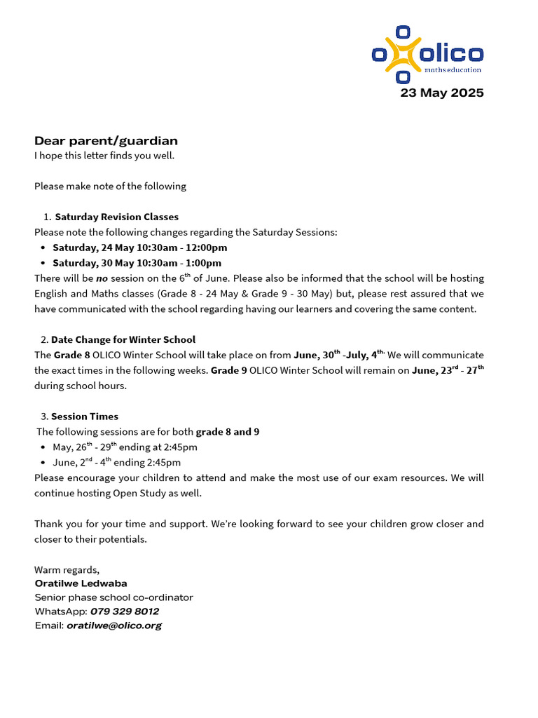 Important Updates on Revision Classes | PDF