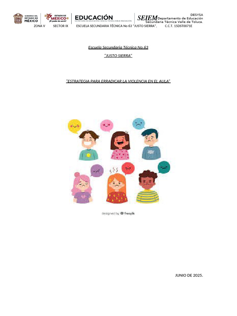 Estrategia para Erradicar La Violencia en El Aula | PDF | Aprendizaje