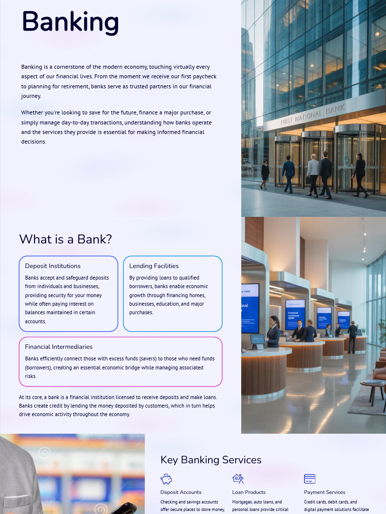 Understanding Banking Services and Roles | PDF | Banks | Loans