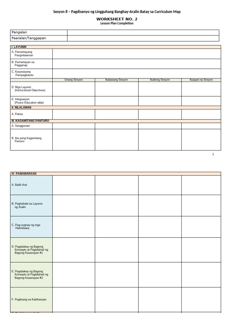 Template Lesson Plan AP | PDF