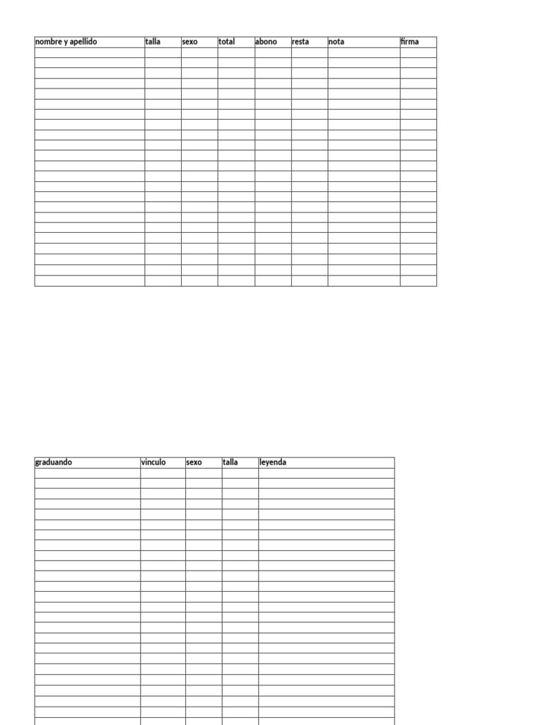 Formato de Listado | PDF