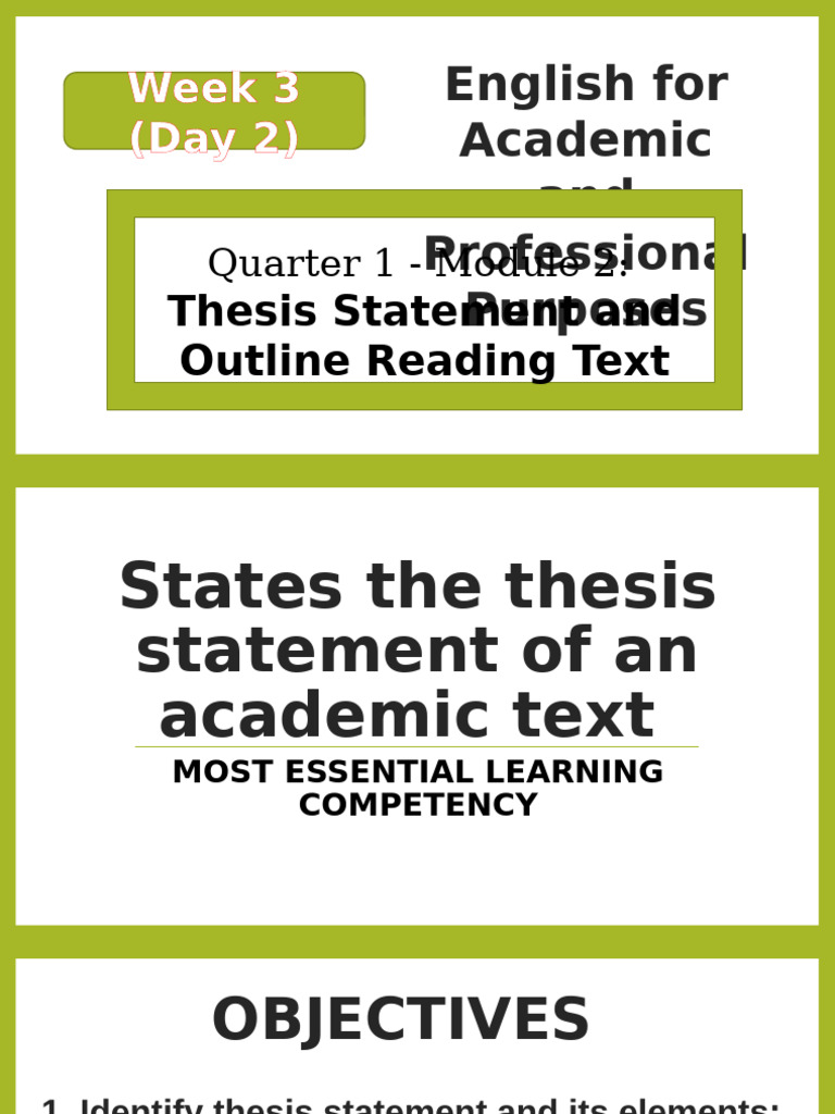 Thesis Statement and Outline Guide | PDF | Pregnancy | Thesis