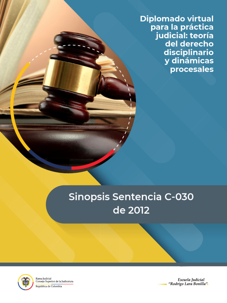 Sinopsis Sentencia C-030 de 2012 | PDF | Caso de ley | Justicia