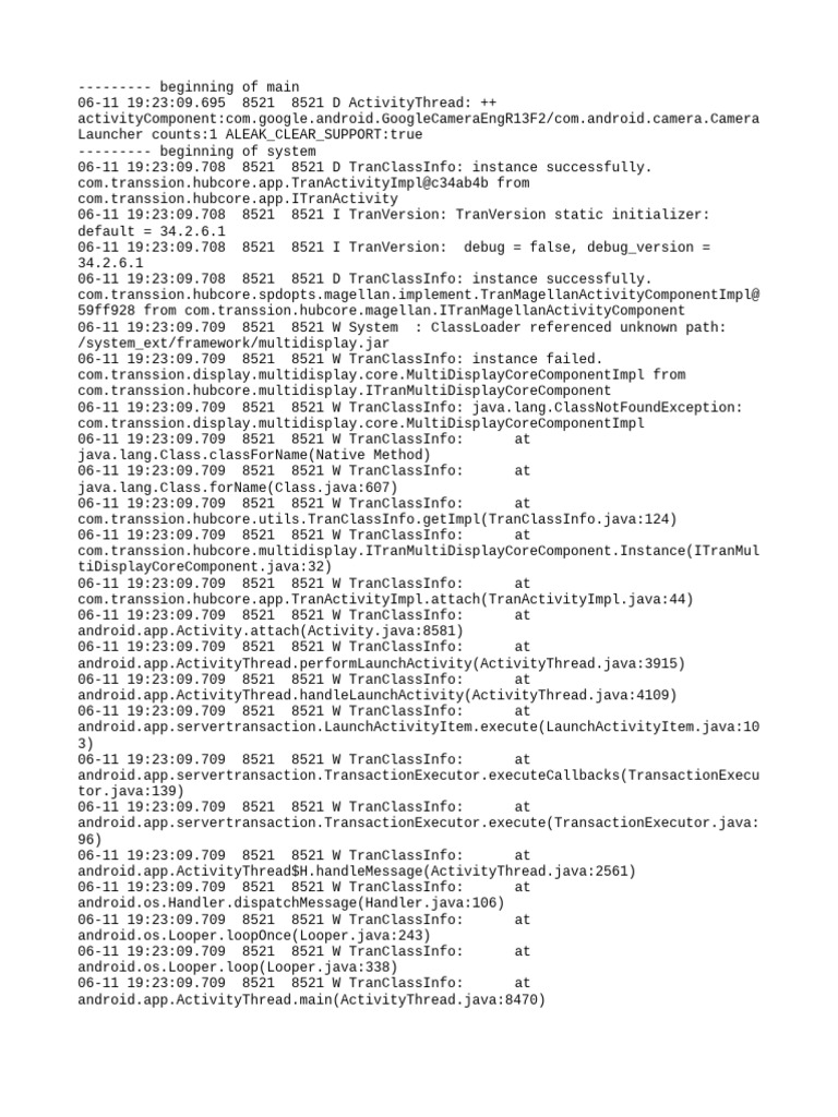 Transsion Hubcore Activity Log Analysis | PDF | Java (Programming ...