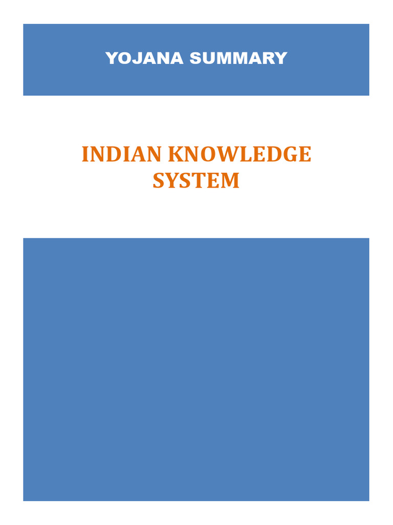 Indian Knowledge System Overview 2025 | PDF | Ātman (Hinduism) | Vedas