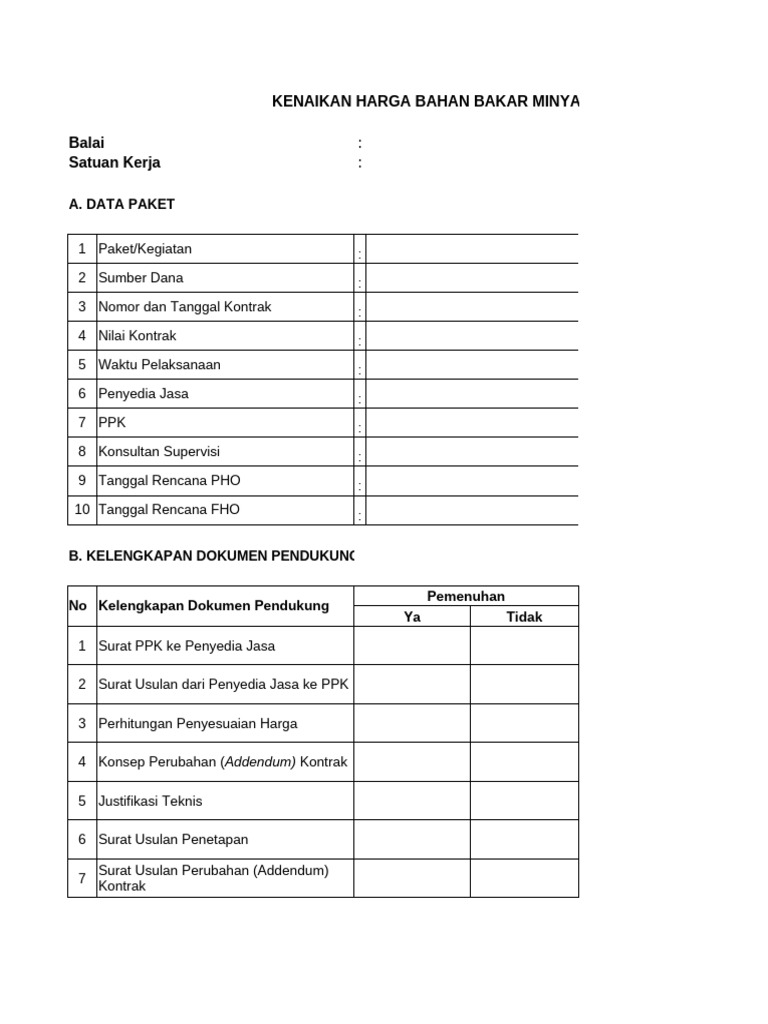 Contoh Addendum Kontrak Kerja | PDF