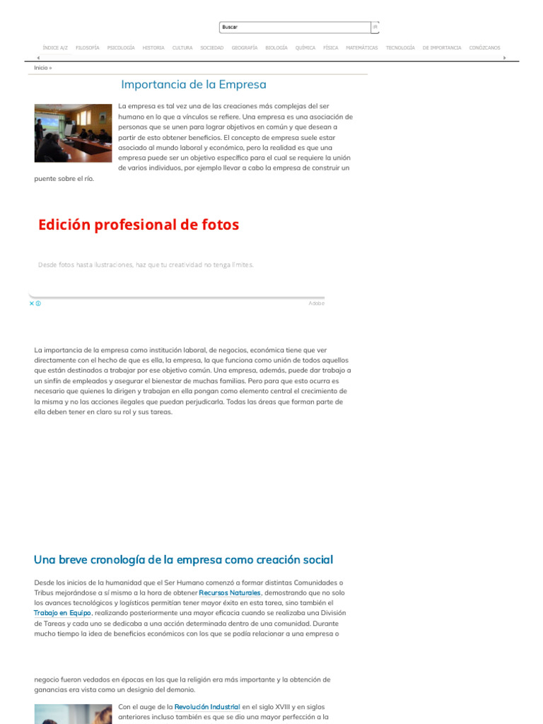 Importancia de la Empresa en la Sociedad | PDF | Business | Economias