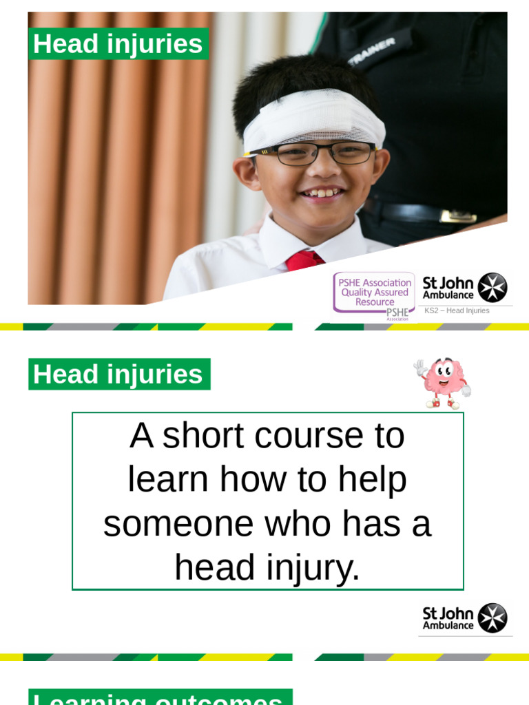 First Aid for Head Injuries Guide | PDF | Skull | Brain