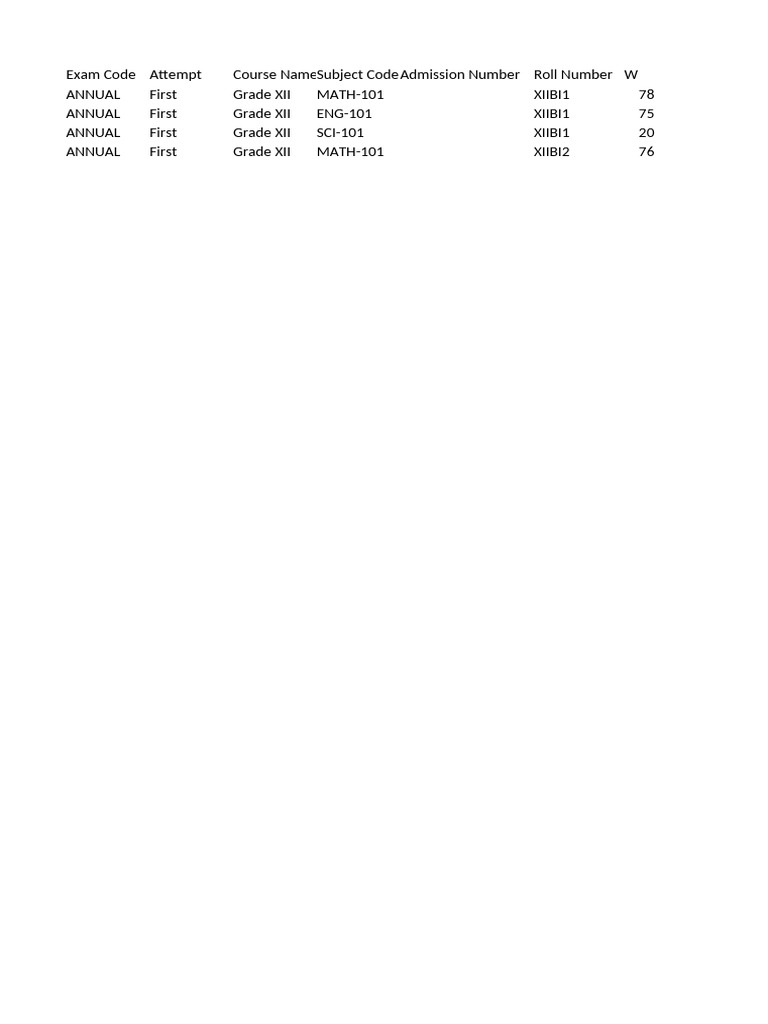 Exam Mark | PDF