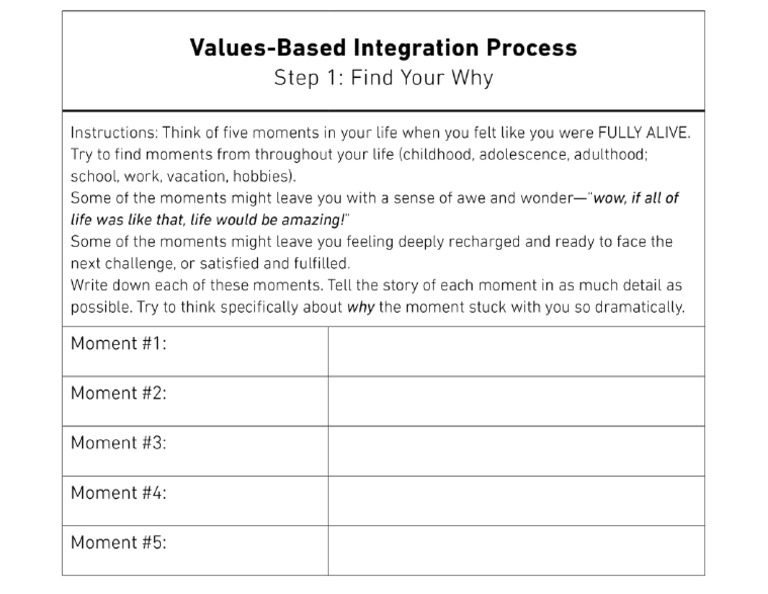 Values-Based Integration Process | PDF