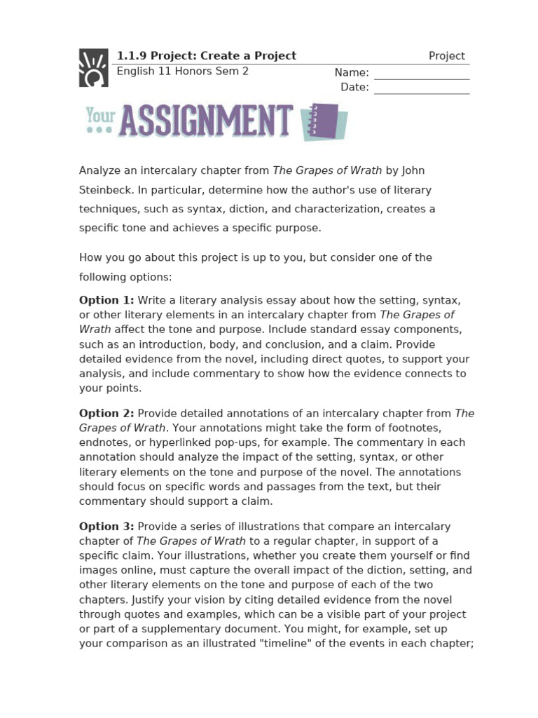 Analyzing Steinbeck's Intercalary Chapters | PDF | Note (Typography ...
