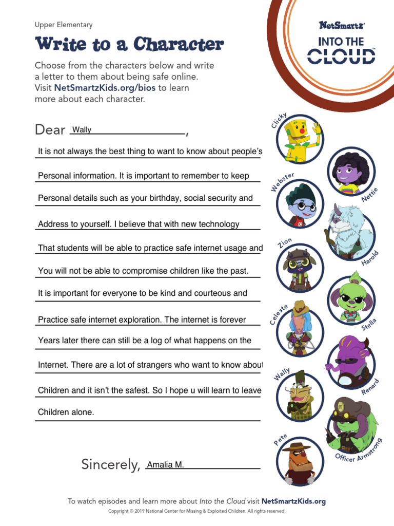 Write Safe Online Letters to Characters | PDF