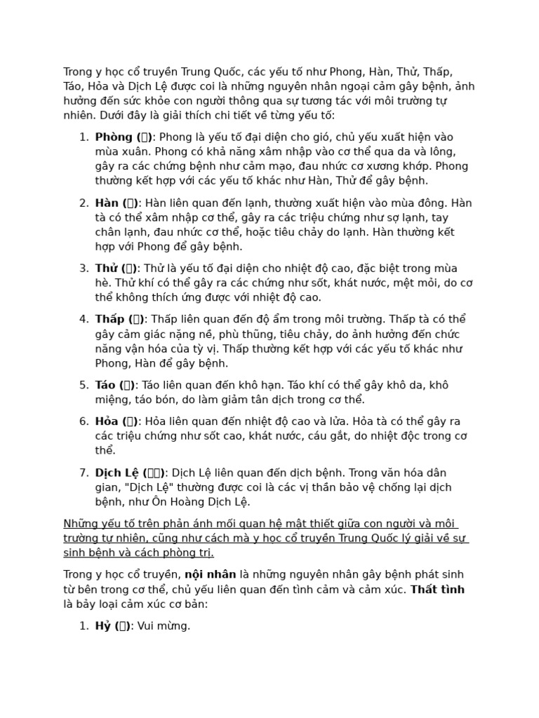 y Lý y Học Cổ Truyền | PDF