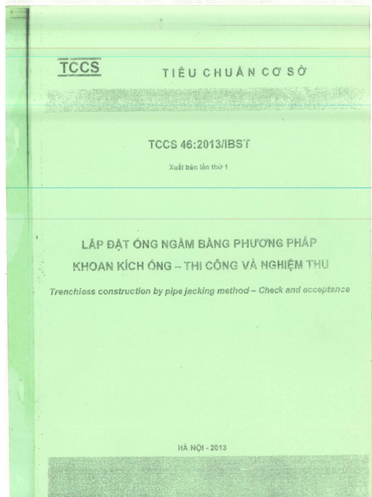 Tccs 46.2013.ibst - Lap Dat Ong Bang Phuong Phap Khoan Kich Ong | PDF