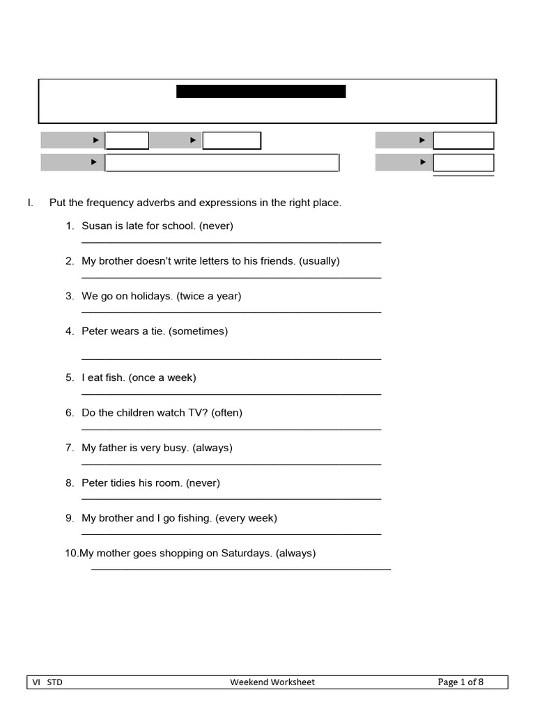 CBSE Class 6 English - Adverbs and Expressions | PDF