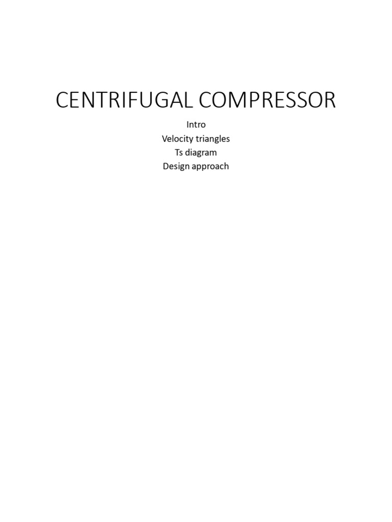 Centrifugal Compressor Design & Function | PDF