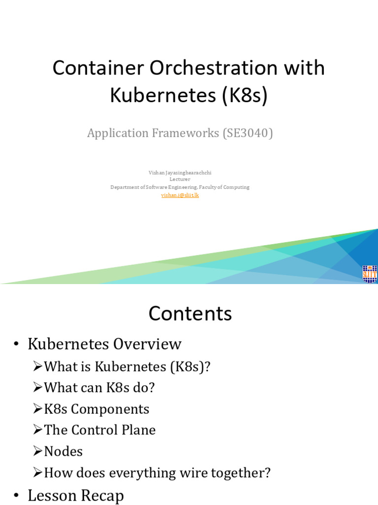 Kubernetes Container Orchestration Guide | PDF | Software Engineering ...