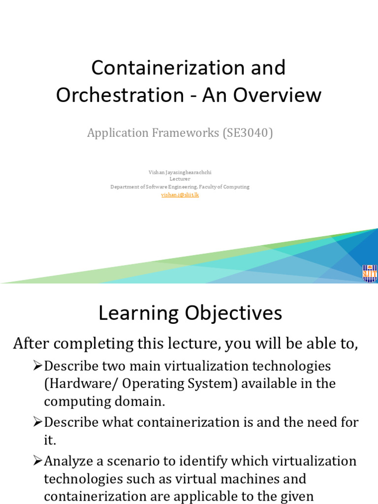 Containerization vs Orchestration Overview | PDF | Cloud Computing ...