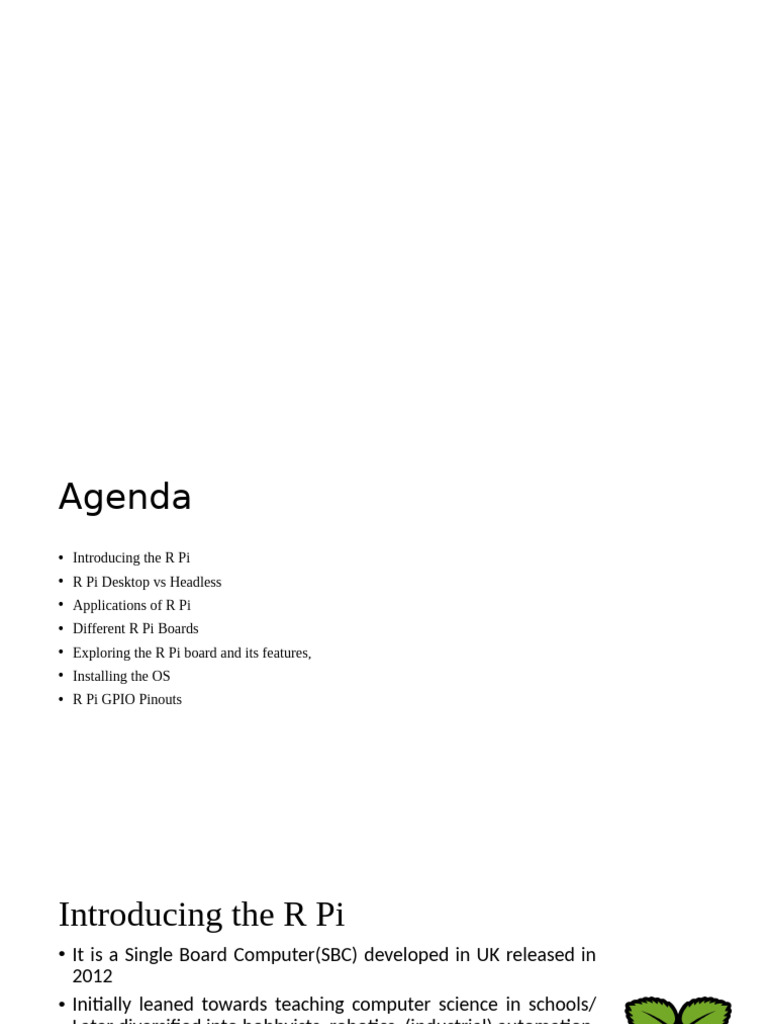 Raspberry Pi Overview and Applications | PDF | Raspberry Pi | Computing