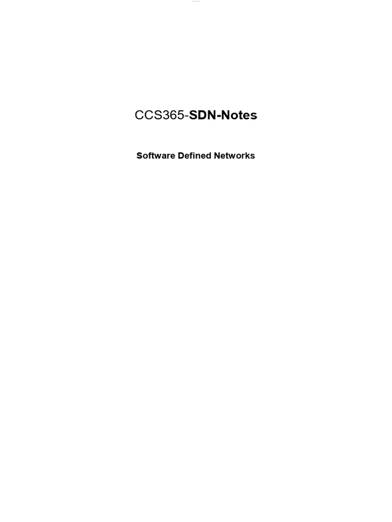 Understanding Software Defined Networking | PDF | Computer Network | I Pv6