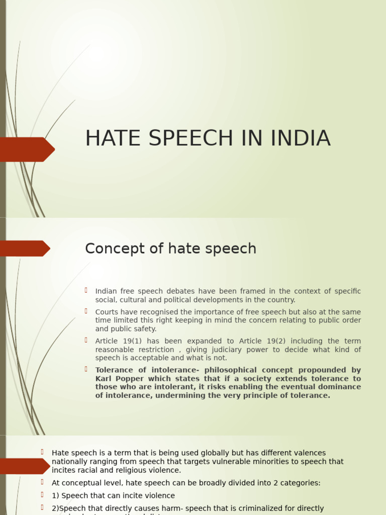 Understanding Hate Speech Laws in India | PDF | Hate Speech | Human Rights