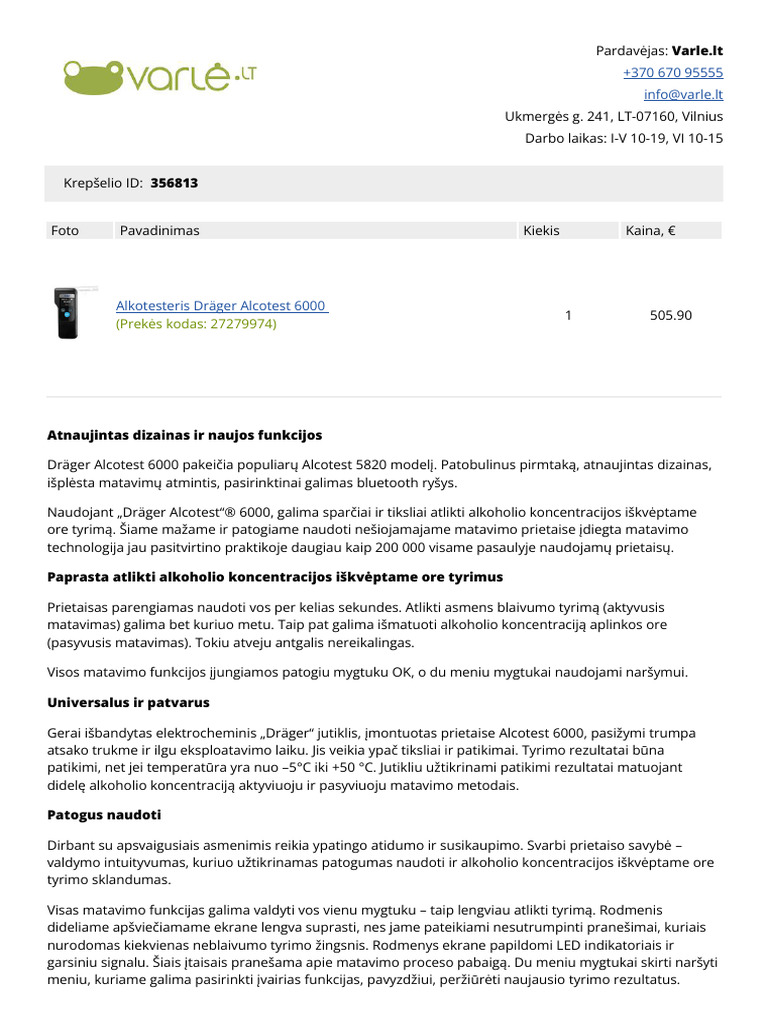 Varle Krepselis | PDF
