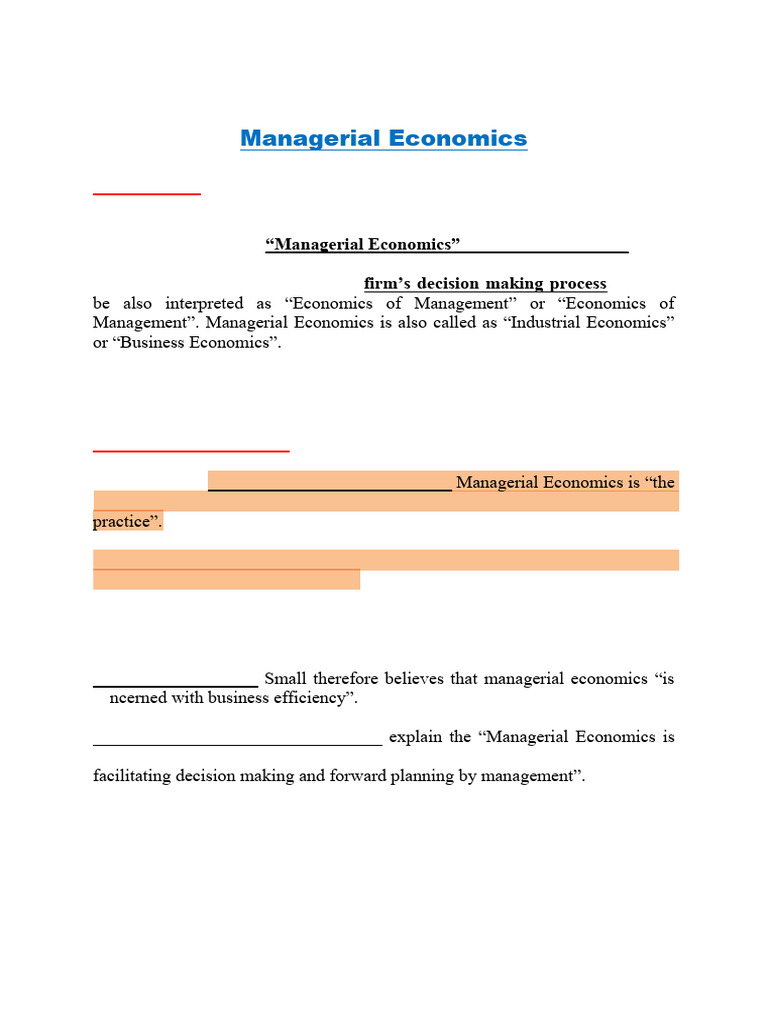 Nature and Scope of Managerial Economics | PDF | Demand | Economics