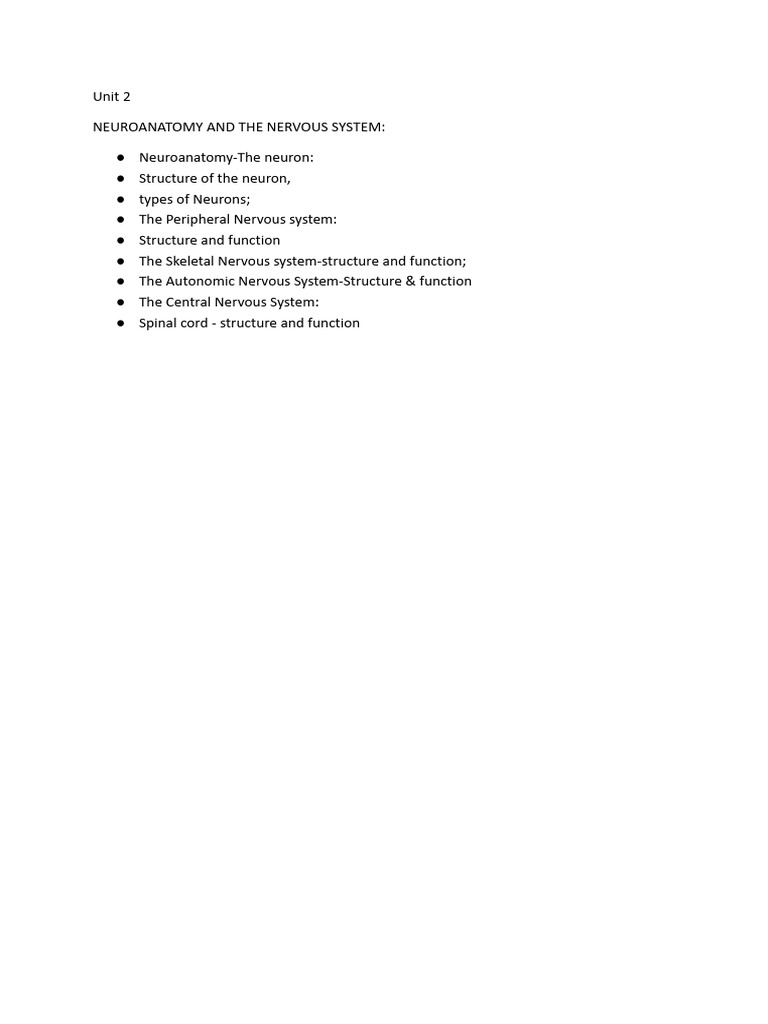 Neuroanatomy: Structure & Function Overview | PDF | Neuron | Nervous System