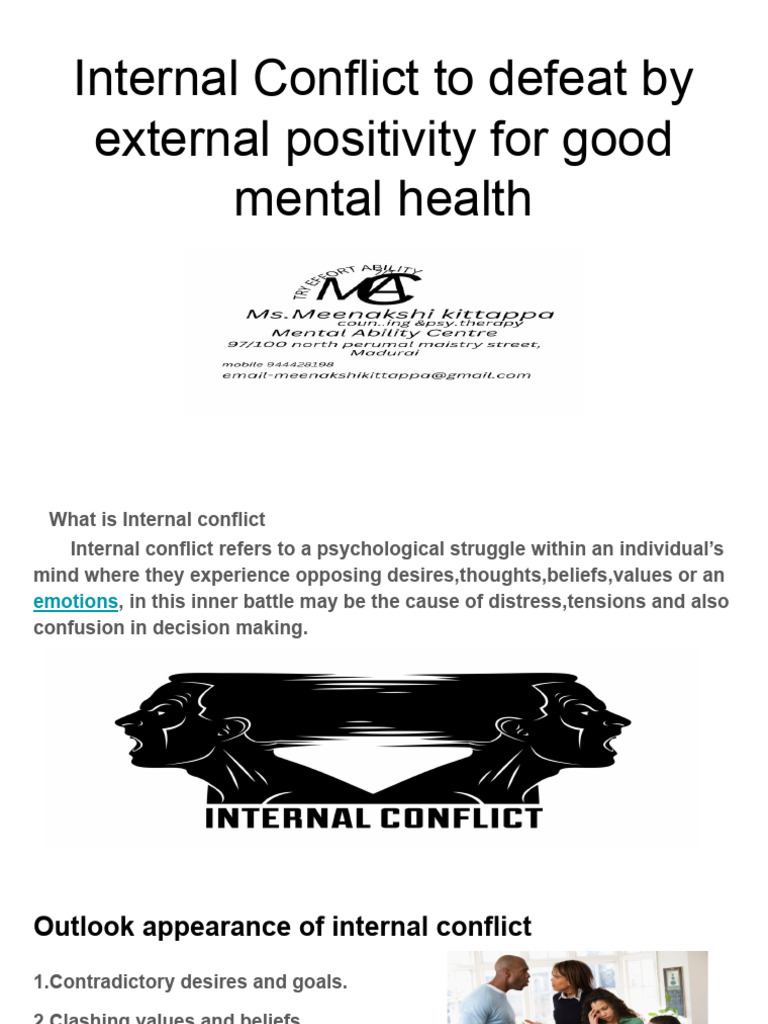 Internal Conflict To Defeat by External Positivity For Good Mental ...