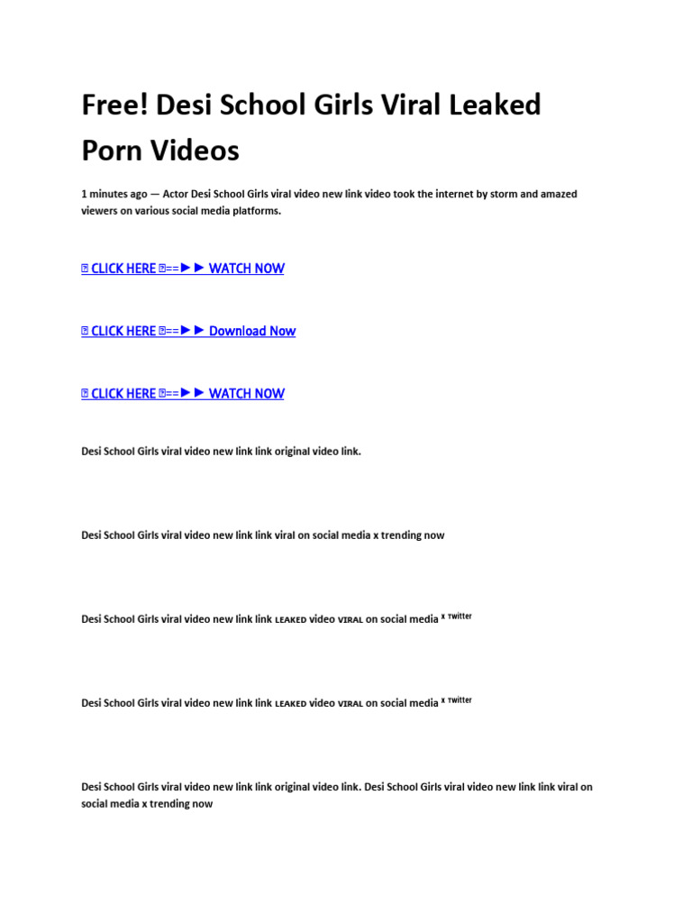 Desi School Girls Viral Leaked Videos | PDF | Electronic Publishing ...