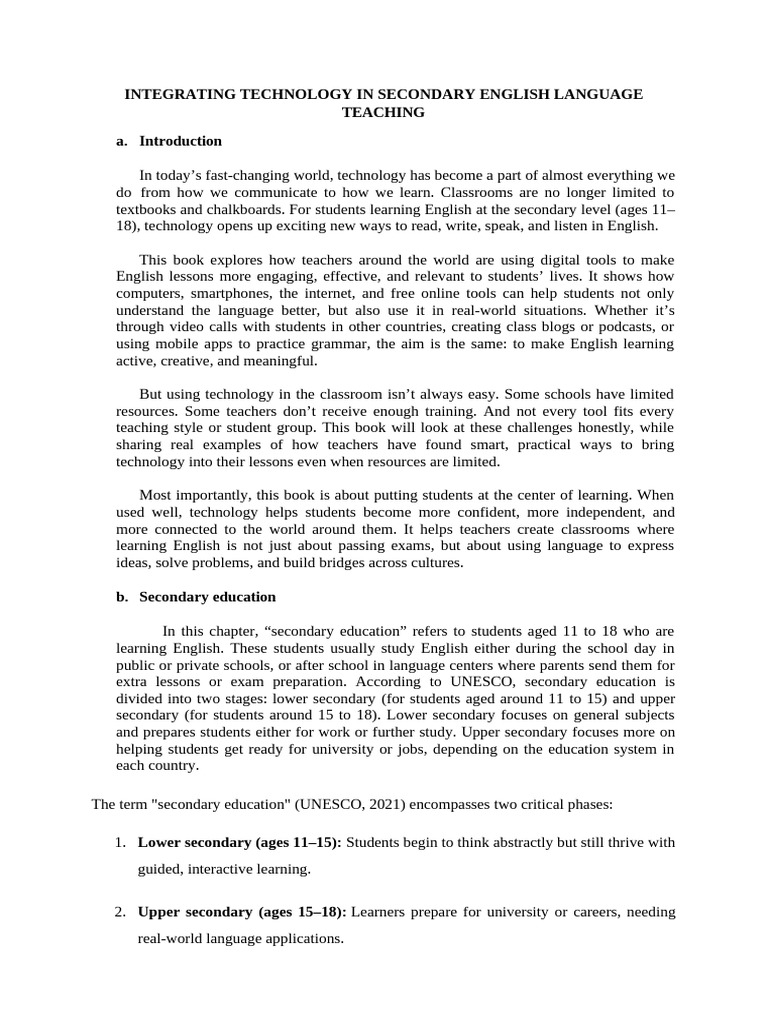 Technology in English Language Teaching | PDF | Educational Technology ...