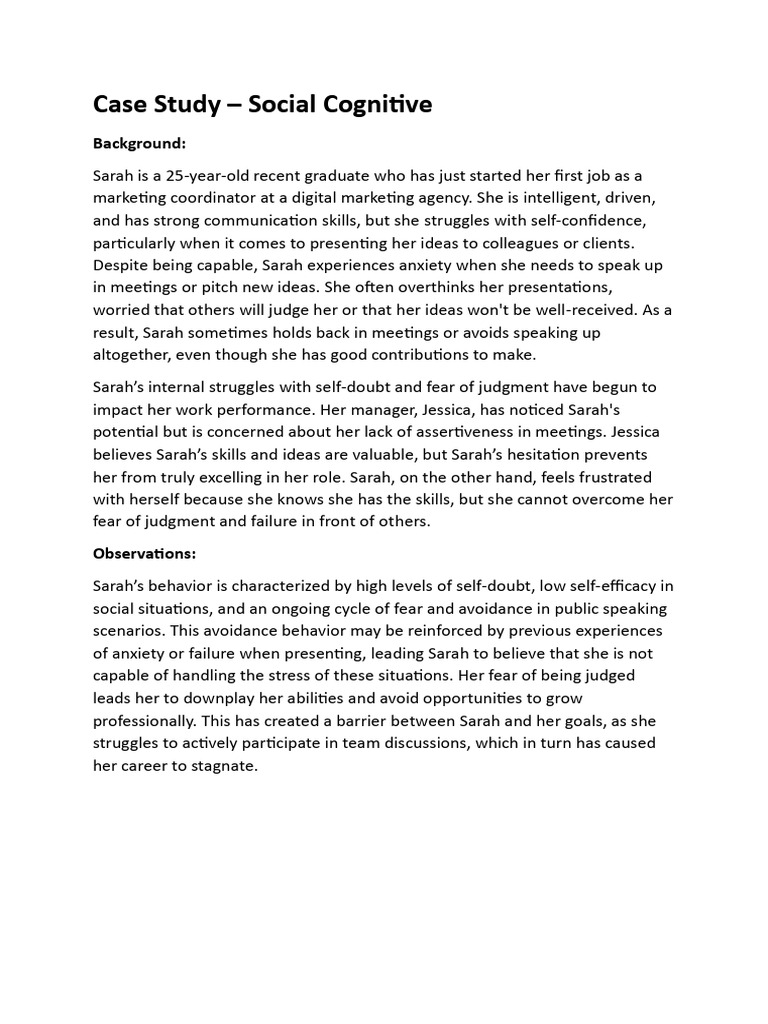 Case+Study+ +Social+Cognitive 1 | PDF