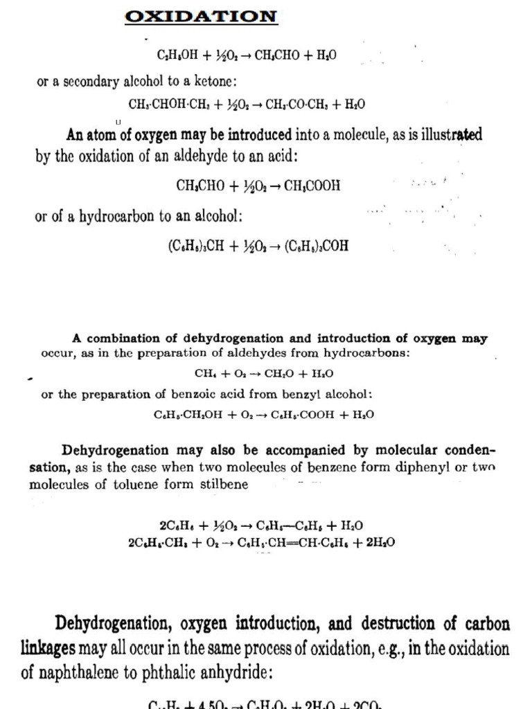 Oxidation Finall Notes | PDF