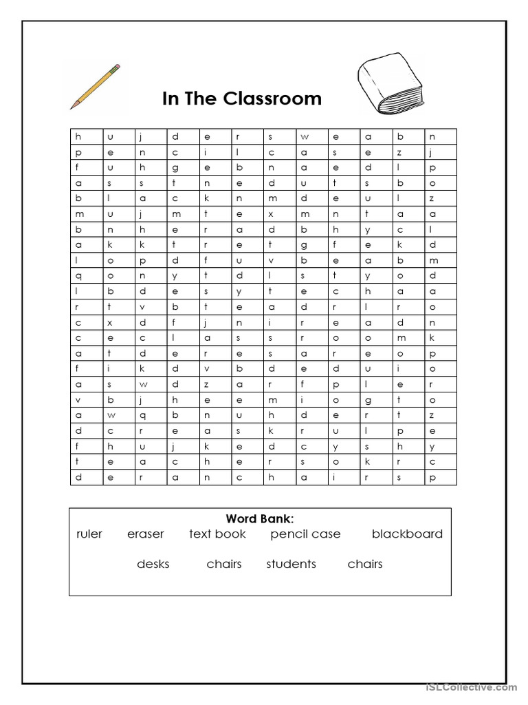 Classroom Supplies Word Bank Guide | PDF