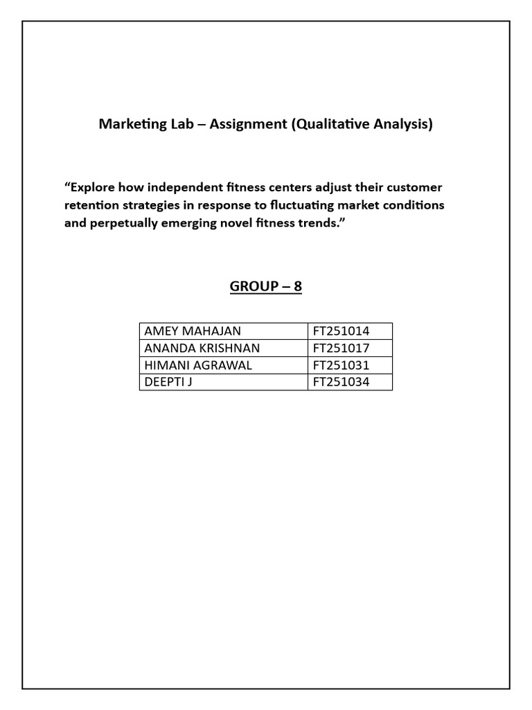 Group 8 - Assignment Report | PDF | Employee Retention | Consumer Behaviour