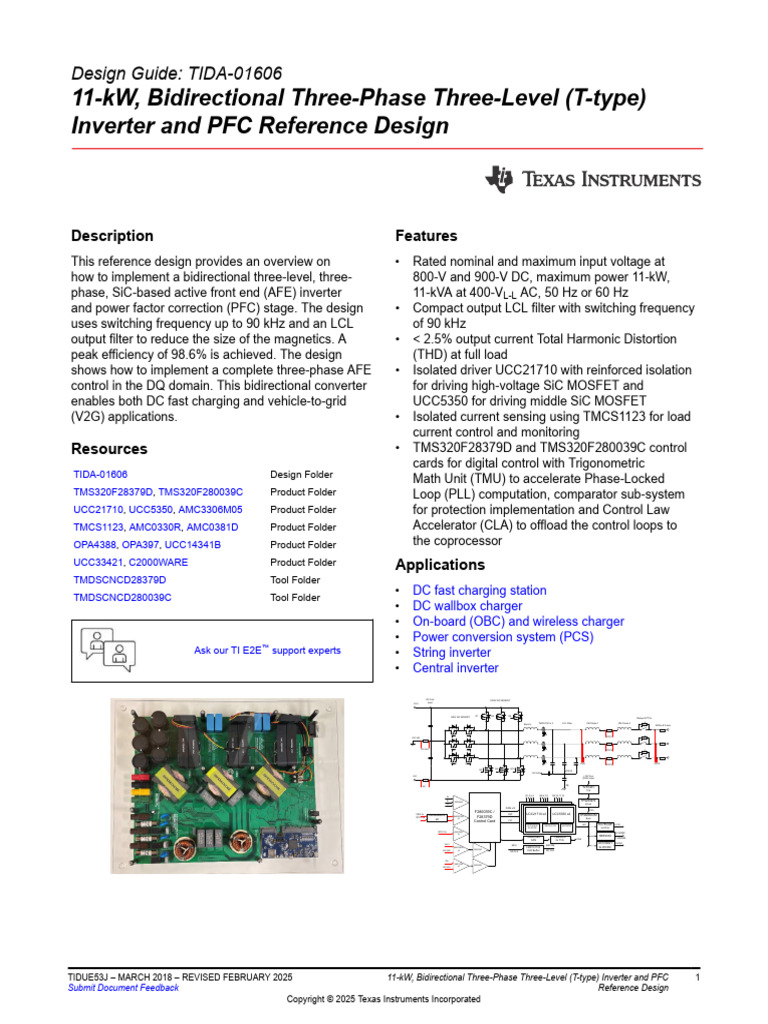 11-kW T-Type PFC Inverter Design Guide | PDF | Power Inverter ...
