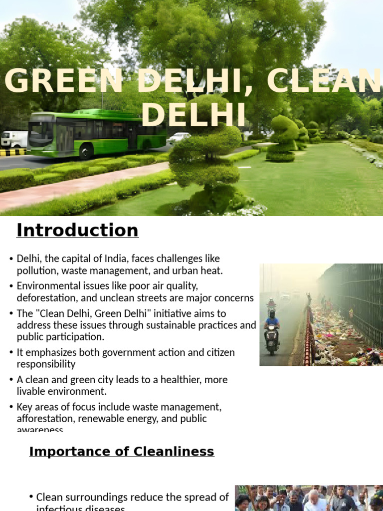Clean Delhi, Green Delhi Initiatives | PDF | Waste | Waste Management
