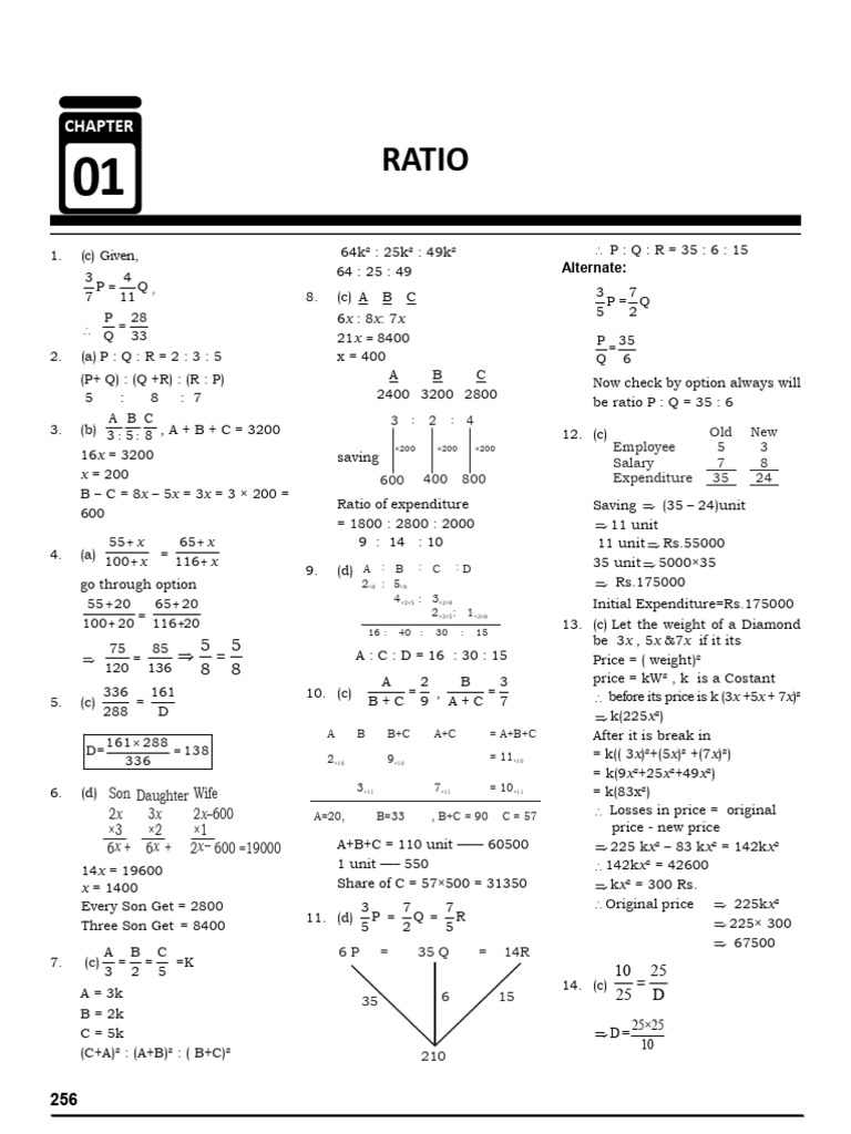 Ratio and Proportion Problems Explained | PDF | Chess Theory | Currency