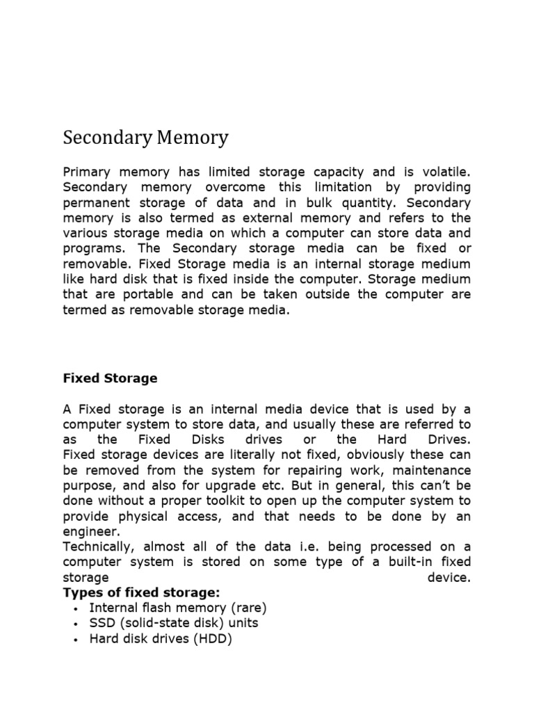 Understanding Computer Memory Systems | PDF | Computer Data Storage ...