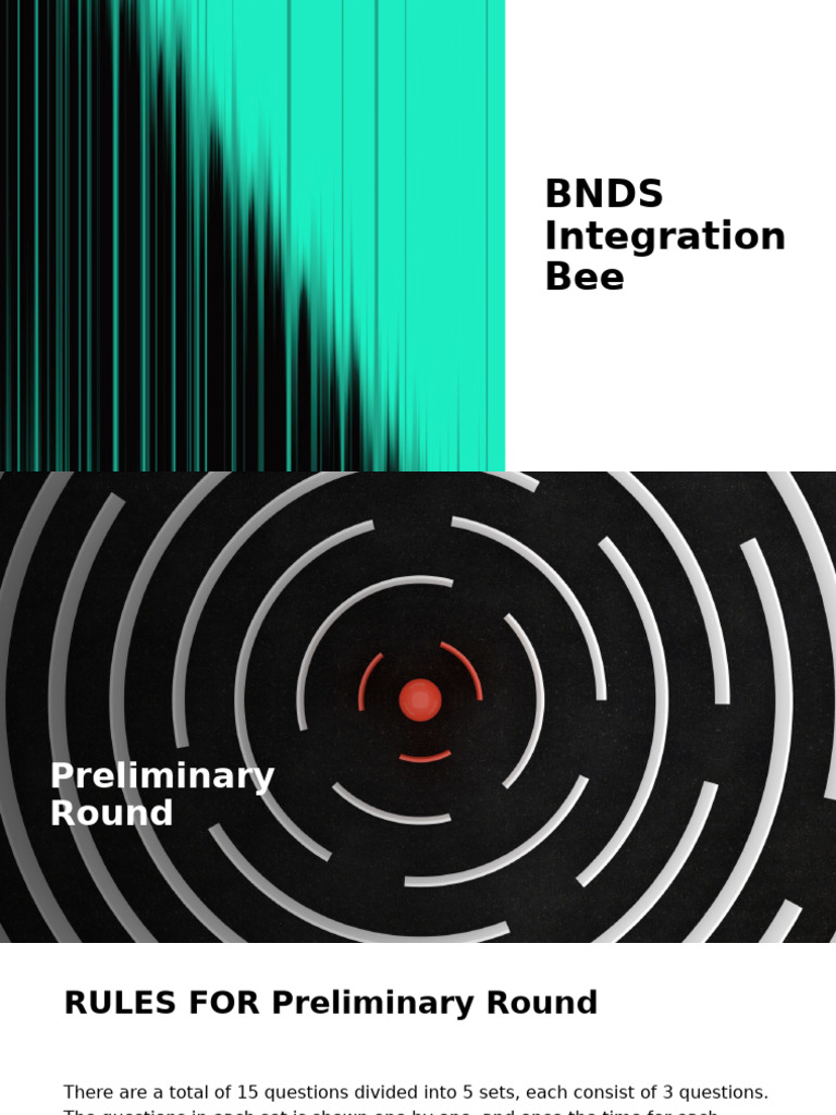 BNDS Integration Bee Preliminary Rules | PDF