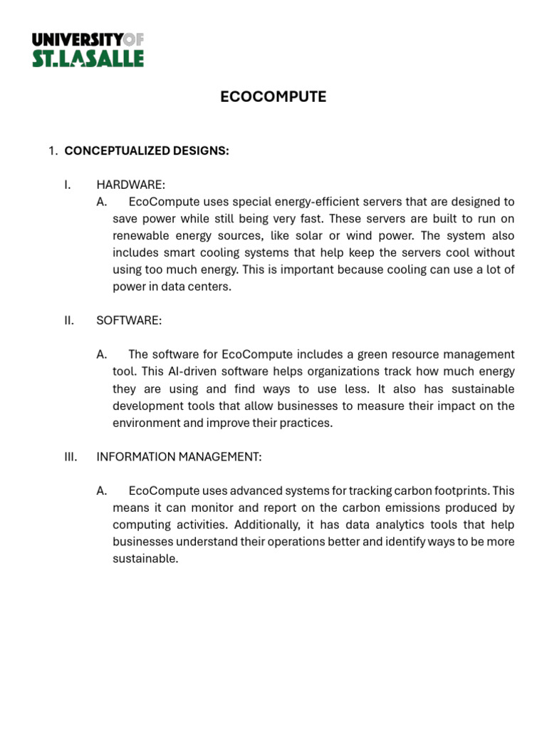 Ecocompute by Ronnie Villegas Bsit 1a | PDF | Efficient Energy Use ...