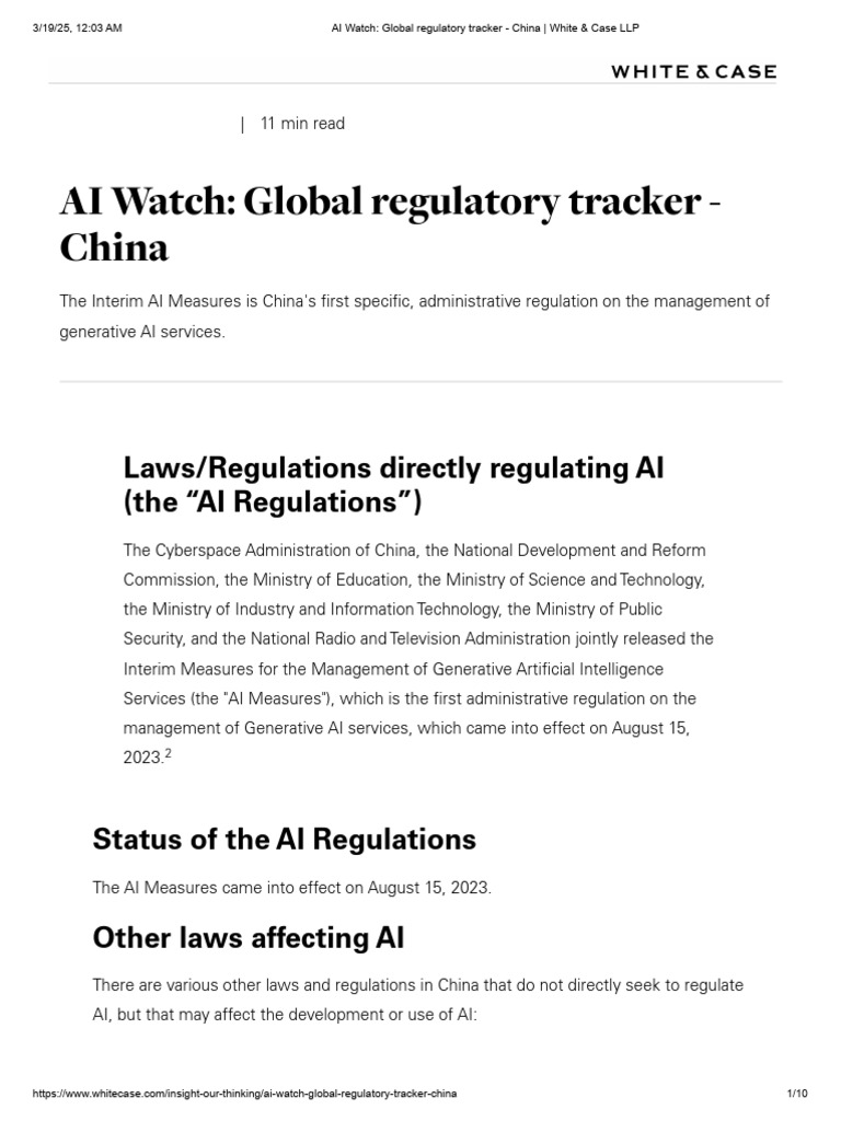 China’s 2023 Generative AI Regulations | PDF | Artificial Intelligence ...