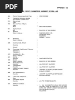 Letter of Credit Format For Shipment by Sea-Air - 041006