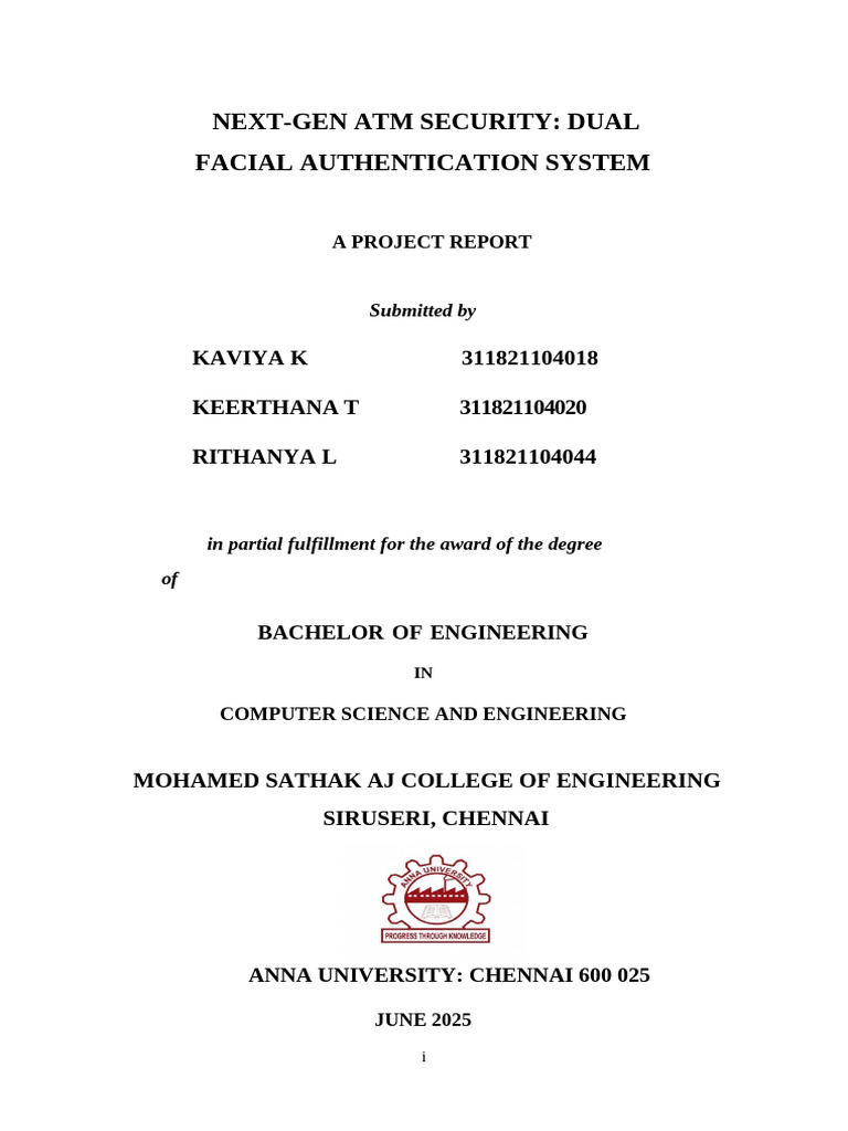 Next-Gen ATM Dual Facial Security System | PDF | Biometrics | Security